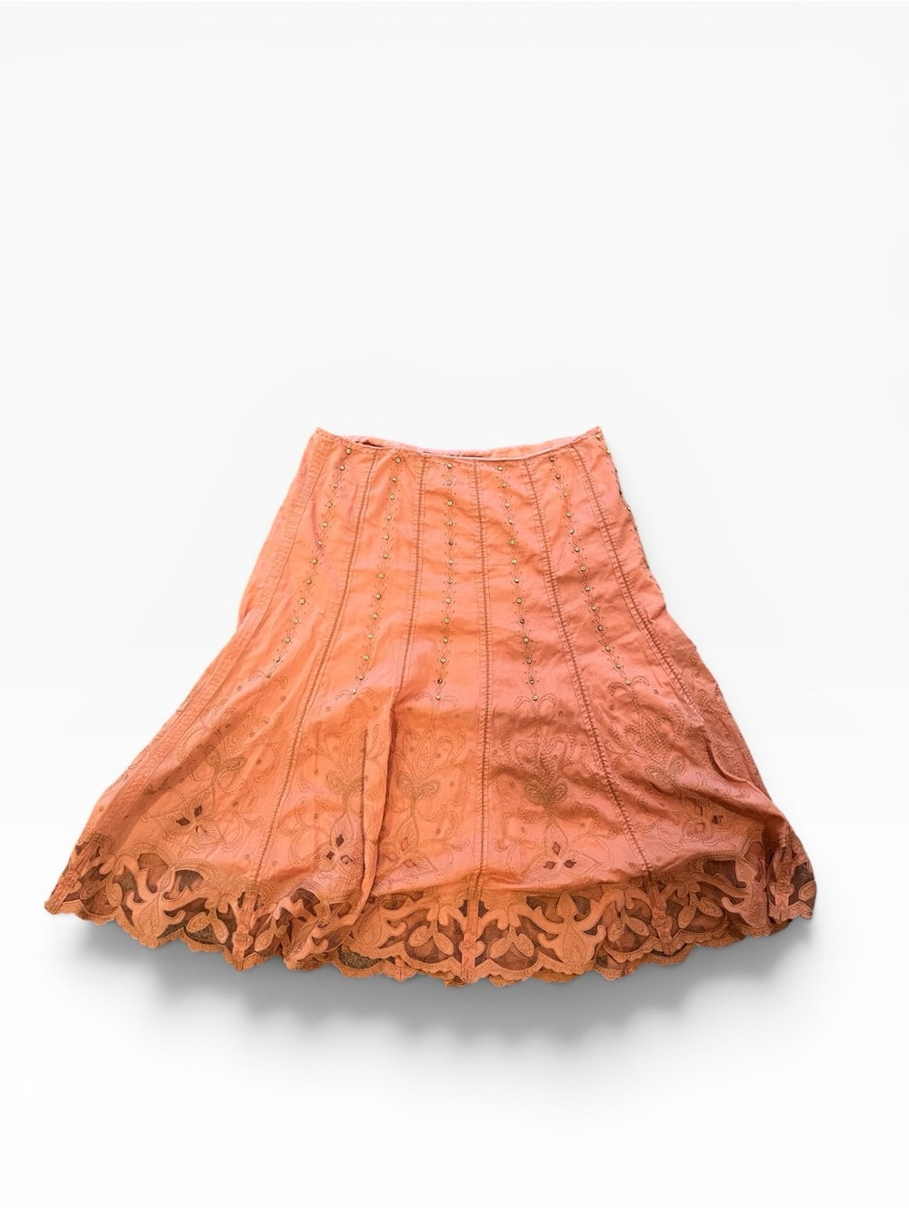 Elie Tahari Coral Eyelet A-Line Skirt
